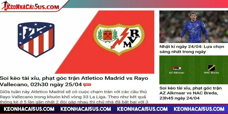 Kèo nhà cái 5 đưa ra nhận định soi kèo đáng tin cậy