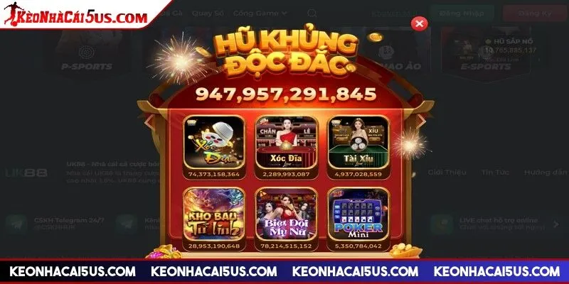 UK88 cung cấp nhiều cơ hội kiếm thưởng cược khủng