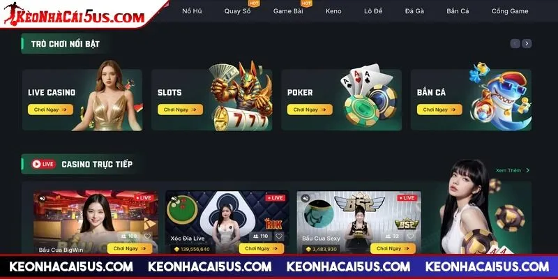 Danh mục game Vivu88 đa dạng
